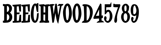 Beechwood45789 font preview