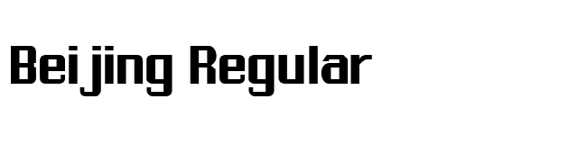 Beijing Regular font preview