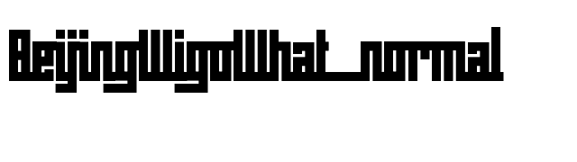 BeijingWigoWhat_normal font preview