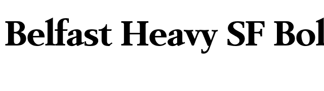 Belfast Heavy SF Bold font preview