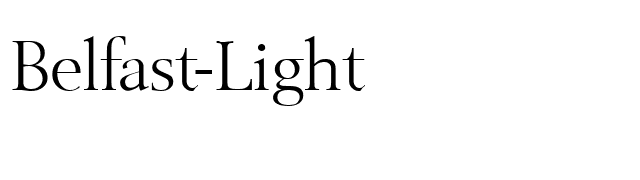 Belfast-Light font preview