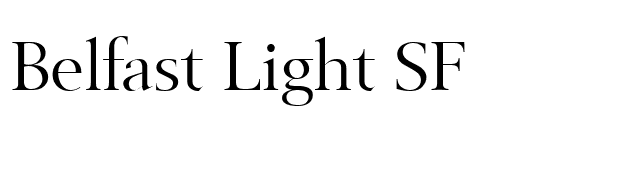 Belfast Light SF font preview