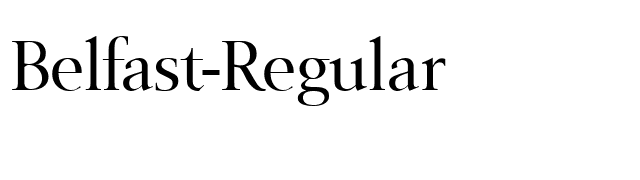 Belfast-Regular font preview