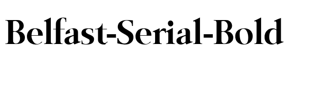 Belfast-Serial-Bold font preview