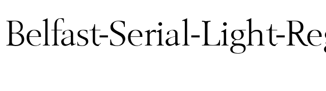 Belfast-Serial-Light-Regular font preview