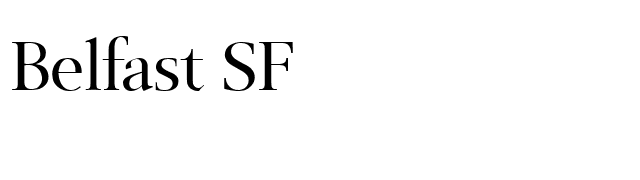 Belfast SF font preview