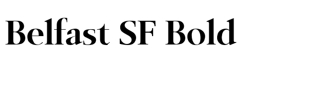 Belfast SF Bold font preview