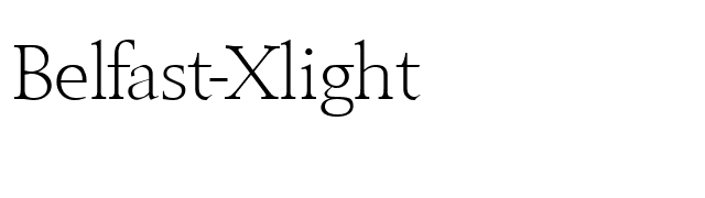 Belfast-Xlight font preview