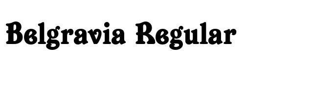 Belgravia Regular font preview