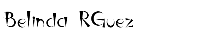 Belinda RGuez font preview