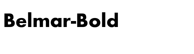 Belmar-Bold font preview