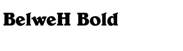 BelweH Bold font preview