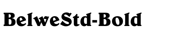 BelweStd-Bold font preview