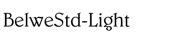 BelweStd-Light font preview