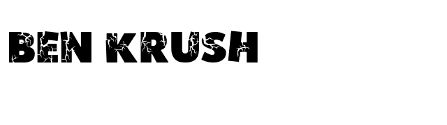 Ben Krush font preview