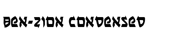 Ben-Zion Condensed font preview