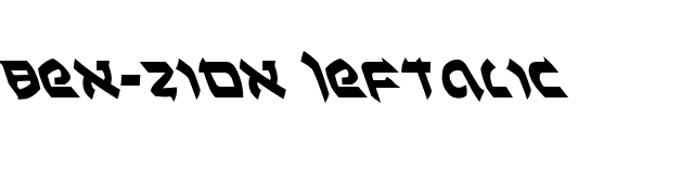 Ben-Zion Leftalic font preview