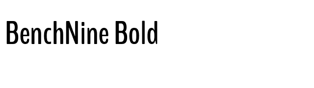 BenchNine Bold font preview