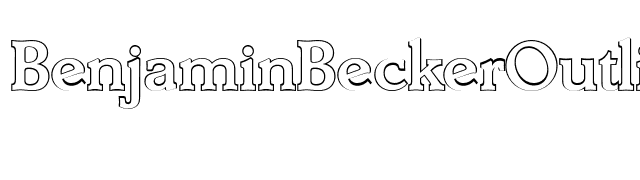 BenjaminBeckerOutline-Medium font preview