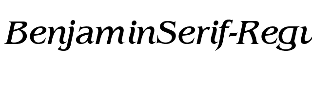 BenjaminSerif-RegularItalic font preview