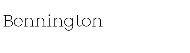 Bennington font preview