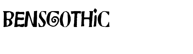 Bensgothic font preview