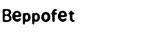 Beppofet font preview