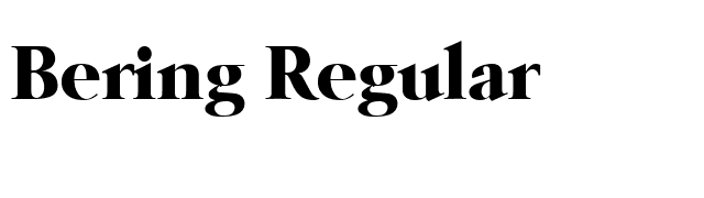 Bering Regular font preview