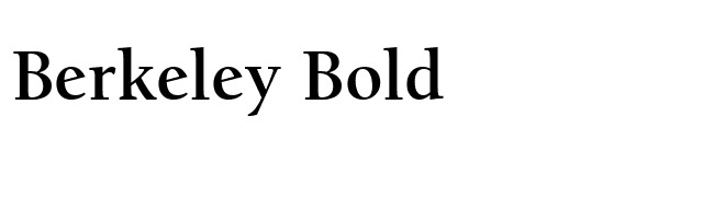 Berkeley Bold font preview