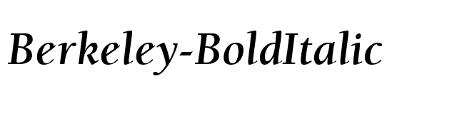 Berkeley-BoldItalic font preview