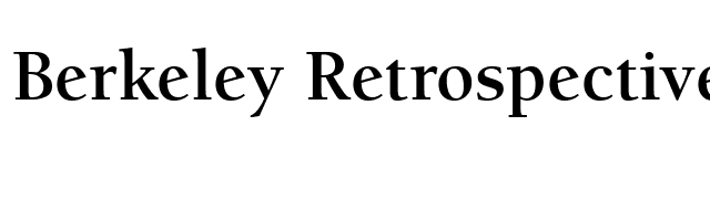 Berkeley Retrospective SSi Bold font preview