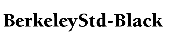 BerkeleyStd-Black font preview