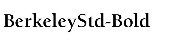 BerkeleyStd-Bold font preview