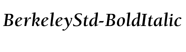 BerkeleyStd-BoldItalic font preview