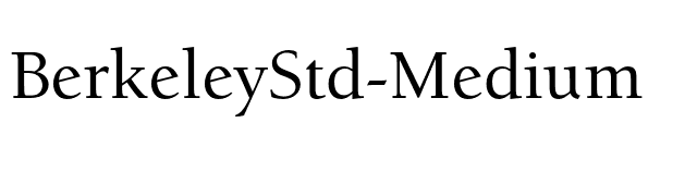 BerkeleyStd-Medium font preview