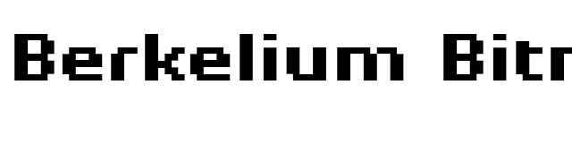 Berkelium Bitmap font preview