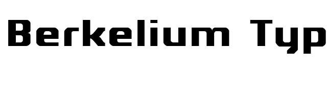 Berkelium Type font preview