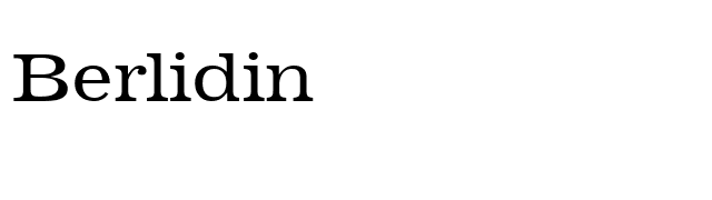 Berlidin font preview