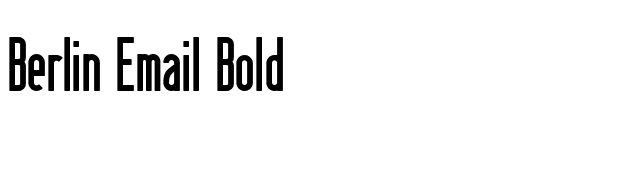 Berlin Email Bold font preview