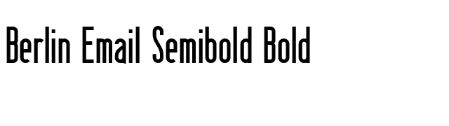 Berlin Email Semibold Bold font preview