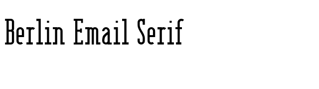 Berlin Email Serif font preview