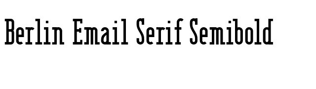 Berlin Email Serif Semibold font preview