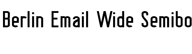 Berlin Email Wide Semibold font preview