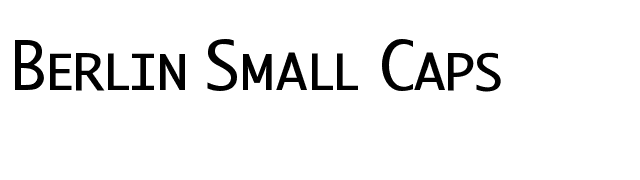 Berlin Small Caps font preview