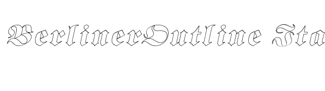 BerlinerOutline Italic font preview