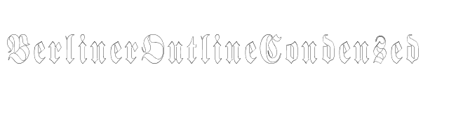 BerlinerOutlineCondensed font preview