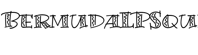 BermudaLPSquiggle font preview