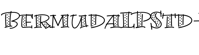 BermudaLPStd-Dots font preview