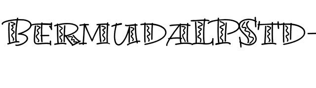 BermudaLPStd-Squiggle font preview