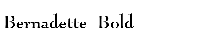 Bernadette Bold font preview